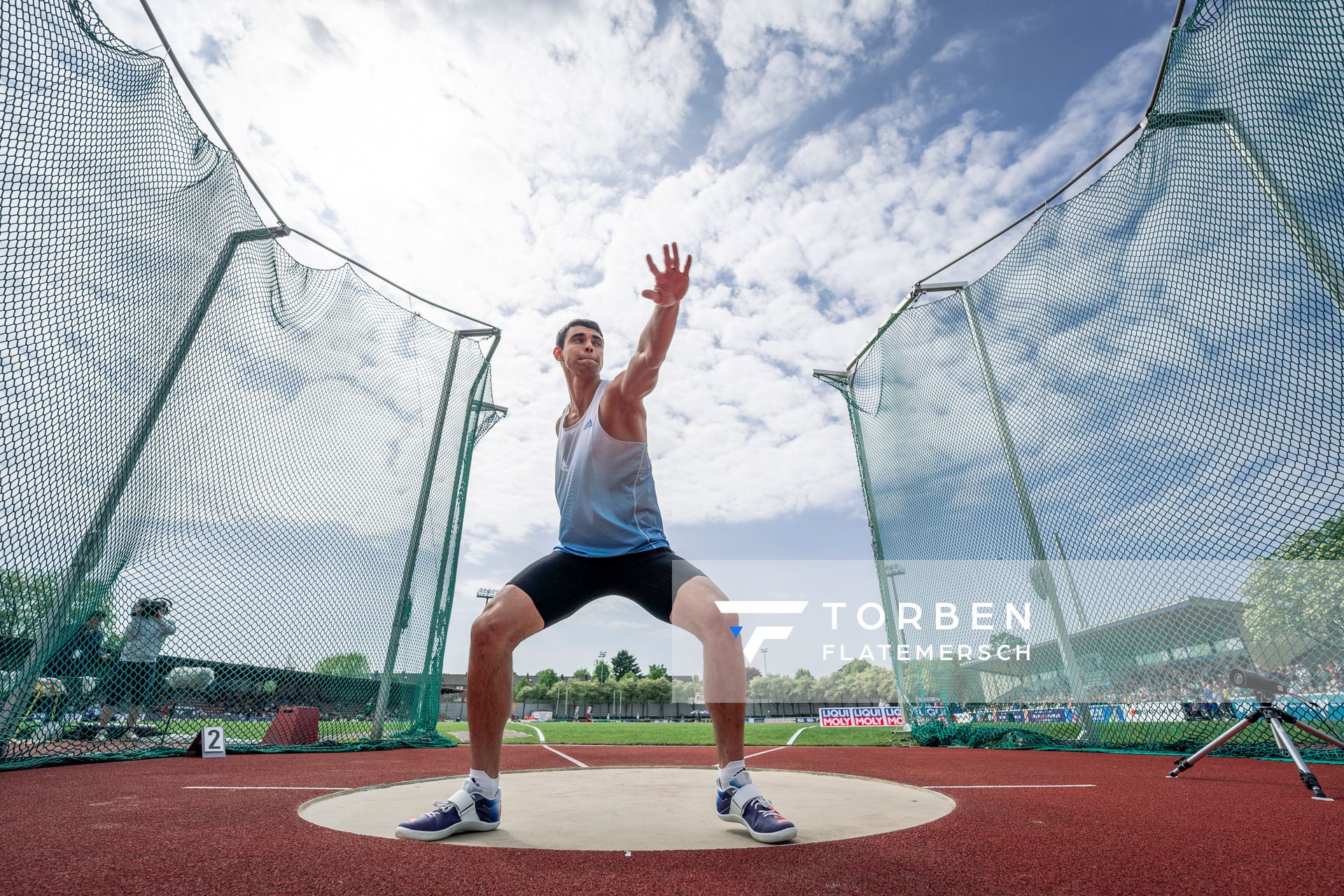 Teo Bastien (Frankreich) beim Diskuswurf am 08.05.2022 beim Stadtwerke Ratingen Mehrkampf-Meeting 2022 in Ratingen